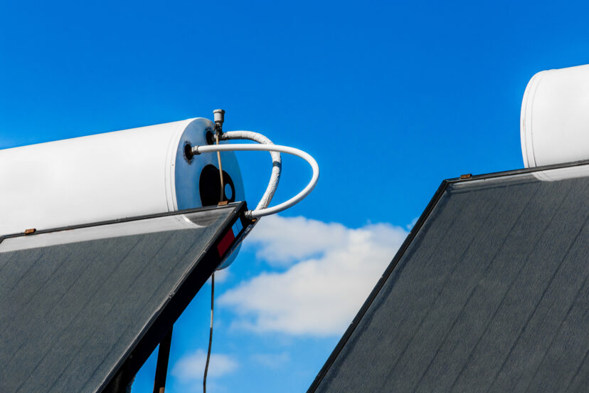 solar panel with water collector